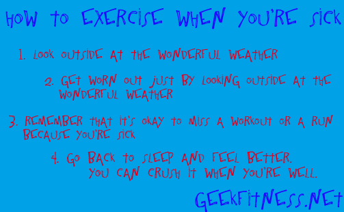 Fitnes Meme - Exercising When You're Sick