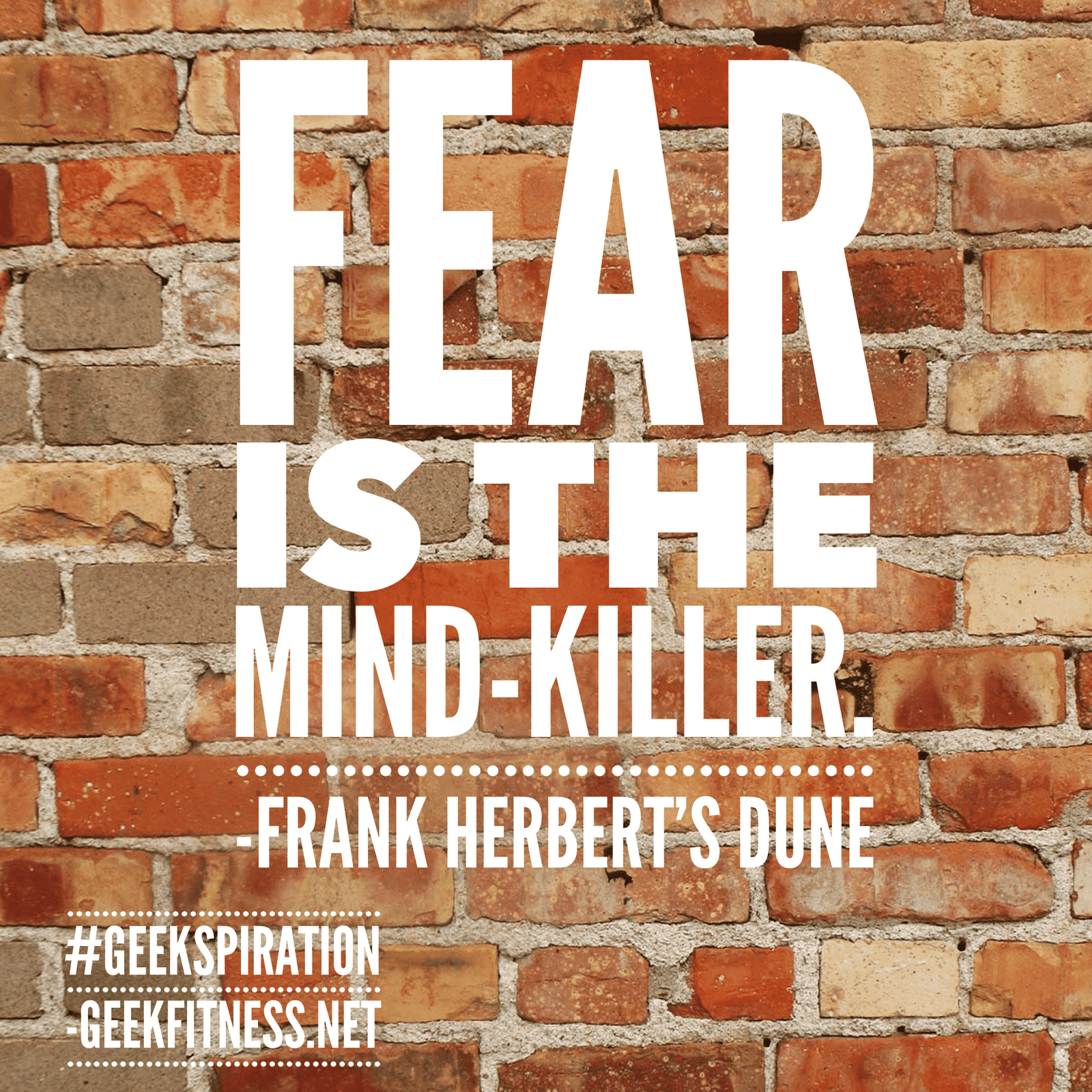 Fear is the Mind Killer Geekspiration